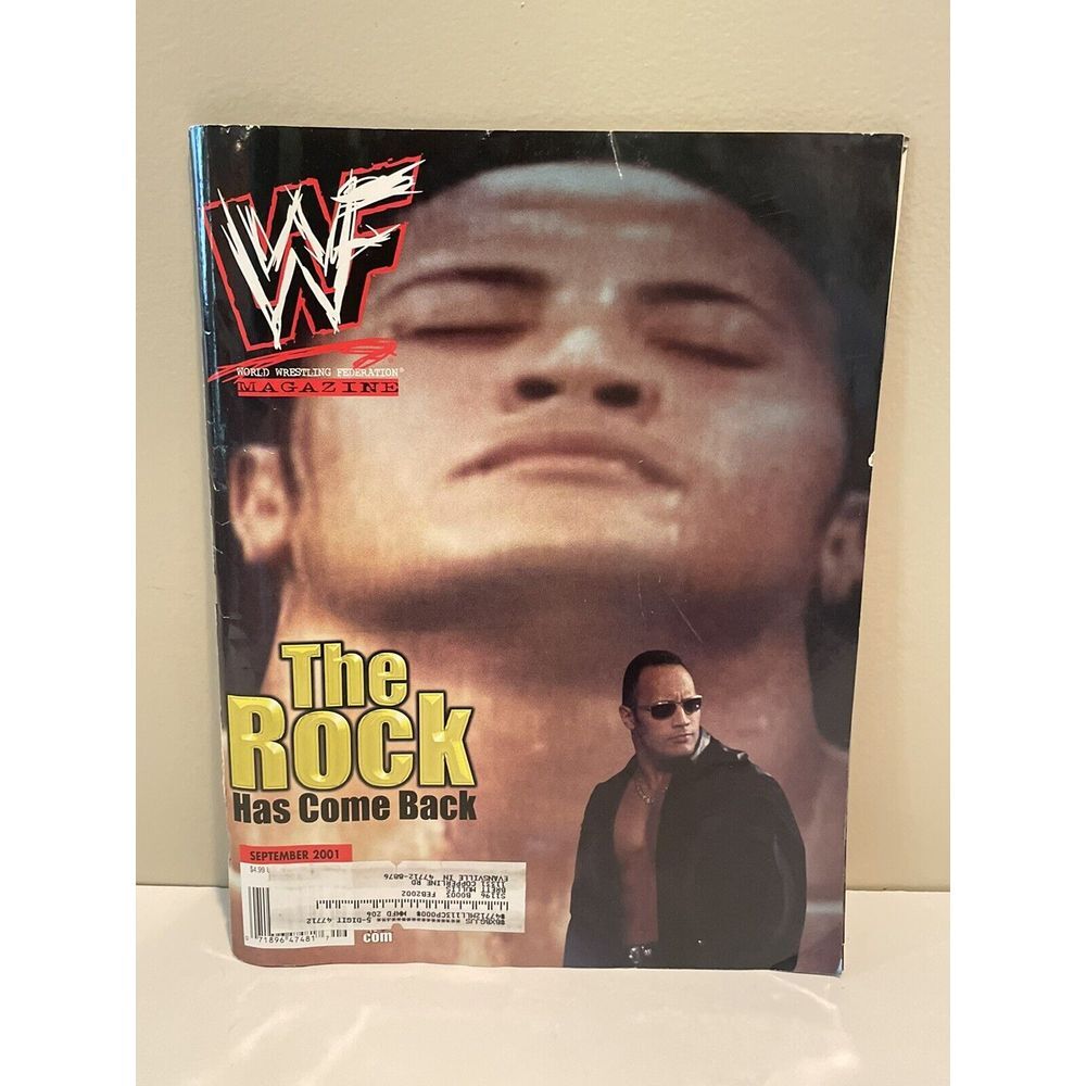WWF Wrestling Magazine Sept 2001 McMahon The Rock Steve‎ Austin Saturn WCW ECW